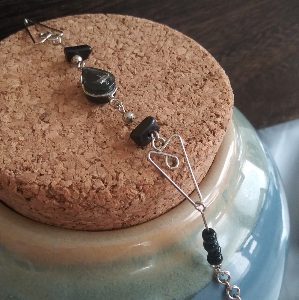3 for $12 Semi Precious Black Stone Bracelet